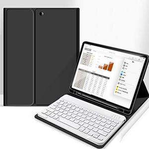 Aoub Case for iPad 9th/8th/7th Generation 10.2 inch, Stand Folio Detachable Wireless Bluetooth Keyboard Cover Soft TPU Back Case with Pencil Holder for iPad 10.2 2021/2020/2019, Black