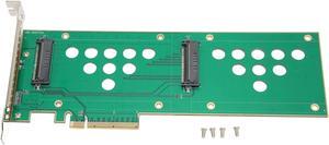 U.2 PCIe NVMe Adapter, U.2 PCIe SSD Riser Card, U.2 to PCIe 3.0 4.0 X8 X16 SSD Adapter Card 40Gbps Dual Drive for Intel SSD D7 P5510 Series, D7 P5500 Series