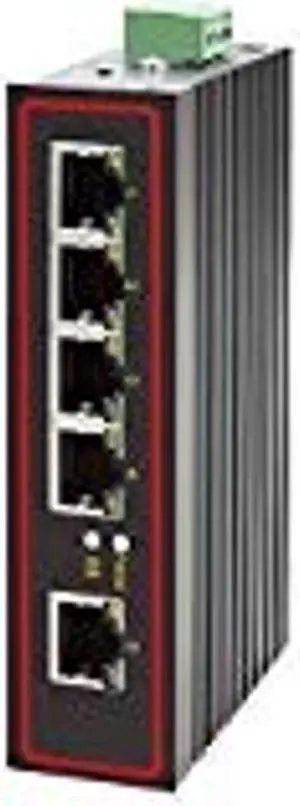 Diewu Industrial 5 Port ethernet LAN Network Switch 100Mbps Double DC Power high and Low Temperature Surge Protection