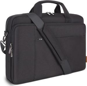 DOMISO 14 inch Laptop Bag Business Briefcase Water-resistant Notebook Messenger Shoulder Bag for 14" MacBook Pro/Lenovo IdeaPad ThinkPad/HP Stream 14 Chromebook 14/ASUS ZenBook,Black