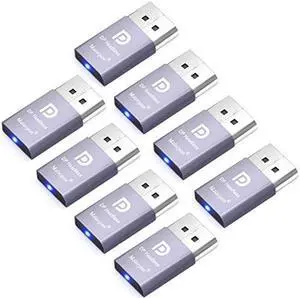 Malarpon DispalyPort Headless Ghost Display Emulator with Blue Light for PC 4K DP Dummy Plug (fit Headless 1080@60Hz-3840x2160@17Hz) 8P