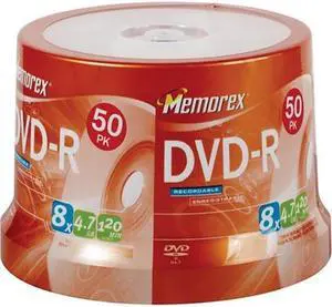 Memorex 4.7GB/8x DVD-R (50-Pack Spindle)