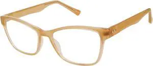 Scojo New York Arial Blue Light Reading Glasses, Handmade Scratch Resistant Readers for Women and Men, Sandy Beach - 1.75x