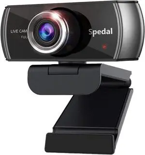 Spedal Webcam 1080P 30fps, HD Computer Webcam with Microphone for Desktop,100 Degrees Wide Angle Web Camera for Zoom Xbox YouTube Skype FaceTime Hangouts