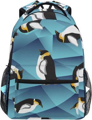 Penguins Backpack for Boys Girls Penguin Bookbag Elementary School Casual Travel Bag Computer Laptop Daypack One Size