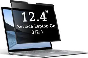 ZOEAGG Removable Privacy Screen for Surface Laptop Go 12.4 inch,Reusable/Easy Installation/Anti-Spy/Anti-Glare/Anti Blue Light,Microsoft Surface Laptop Go 12.4 inch(Go 3/2/1) Privacy Screen Protector
