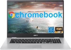 ASUS Chromebook Laptop for College Student 173 Inch FHD Intel Celeron N4500 Chrome OS 4GB RAM 64GB eMMC WiFi 6 TypeC Intel UHD Graphics Silver PCM