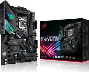 ASUS ROG STRIX Z490-F GAMING LGA 1200 (Intel 10th Gen) Intel Z490 SATA 6Gb/s ATX Intel Motherboard (12+2 Power Stages, DDR4 4800, Intel 2.5Gb Ethernet, USB 3.2 Front Panel Type-C, Dual M.2, AURA Sync)
