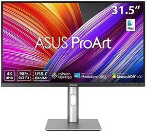 ASUS ProArt Display 32" (31.5" viewable) Professional Monitor (PA329CRV) - IPS, 4K UHD (3840 x 2160), 98% DCI-P3, Color Accuracy DE < 2, Calman Verified, USB-C PD 96W, Daisy-Chain, VESA DisplayHDR400
