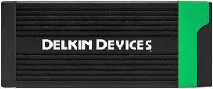 Delkin DELKIN USB 3.2 CFexpress(tm) Type B & SD UHS-II Memory Card Reader, Black (DDREADER-56)