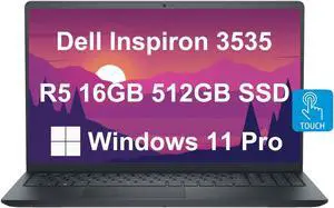 DELL Inspiron 15 15.6" Business Laptop (FHD Touchscreen, AMD Ryzen 5 7530U, 16GB RAM, 512GB PCIe SSD, (6-Core Beat i7-1165G7)) Numeric Keypad, Webcam, 2024 Inspiron 3000 3535, Win 11 Pro, Carbon Black