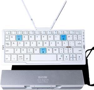 Mini Foldable Bluetooth Keyboard with Magnetic Stand,Aluminum Alloy Mini Quiet Folding Keyboard Portable Lightweight Portable Bluetooth Keyboard Android Rechargeable Keyboard for Tablet,iPad, Phones