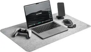 DELTAHUB - Minimalistic Felt Desk Protective Pad, Anti-Fray, Anti-Slip, Easy to Clean, Easy Glide, Long Lasting, Sleek Design, Comfortable, Resistant, Desk Mat, PC, Mac, Laptop - Large (18x32inch) DELTAHUB - Minimalistic Felt Desk Protective Pad, Anti-Fray, Anti-Slip, Easy to Clean, Easy Glide, Long Lasting, Sleek Design, Comfortable, Resistant, Desk Mat, PC, Mac, Laptop - Large (18x32inch)