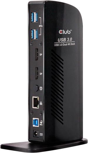 Club 3D CSV-1460 USB3.2 Gen1 Type A or C Dual Display 4K60Hz Docking Station
