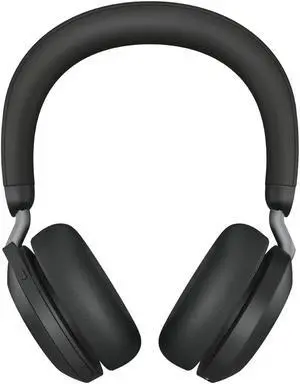 Jabra Evolve2 75 PC Wireless Headset with Charging Stand and 8-Mic Technology - Dual Foam Stereo Headphones with Advanced Active Noise Cancelling, USB-A Bluetooth Adapter and UC Compatibility - Black