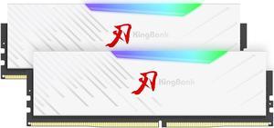 Computer Memory Ram RGB Hynix M-die KingBank DDR5 32GB(2x16GB) 6000MHz CL36 1.35V with Heatsink for Desktop Computer High Performance Gaming