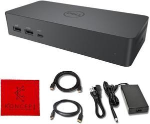 Koncept Dell UD22 Docking Station Bundle - 1 Year Warranty - with 130W AC Adapter, HDMI Cable, DisplayPort Cable & Microfiber Cleaning Cloth