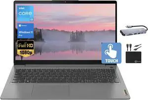 Lenovo IdeaPad 3i Business Laptop 2023, 15.6" FHD IPS Touchscreen, Intel Core i3-1115G4 (upto 4.10 GHz), 8GB RAM, 512GB SSD, UHD Graphics, Webcam, Wi-Fi 6, Long Battery, Win 11 Pro +MarxsolAccessory