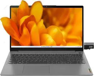 Lenovo ideapad 3i Laptop, 15.6" Full HD 1920x1080 IPS Touchscreen Laptop, Intel Core i3-1115G4, 8GB RAM, 256GB PCIe NVMe SSD, Windows 11 Home, HDMI, Webcam, Arctic Grey, Alpacatec 32GB Card