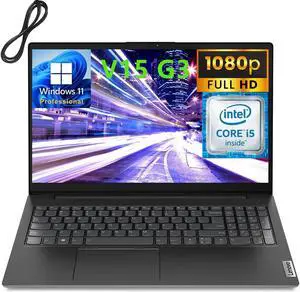 Lenovo 2023 V15 G3 15.6" FHD Business Laptop Computer, 12th Gen Intel 10 Cores i5-1235U (Beat i7-1195G7), 16GB DDR4 RAM, 512GB PCIe SSD, 802.11AC WiFi, Bluetooth 5.1, Windows 11 Pro, AZ-XUT Cable