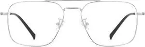 Cyxus Aviator Titanium Glasses Retro Fashion Men Women Glasses Silver 8141