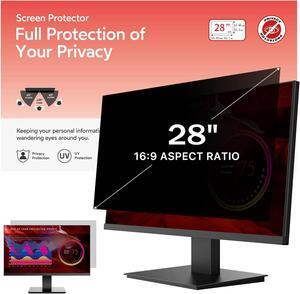 BERSEM 28 Inch Monitor Computer Privacy Screen Filter for 16:9 Ratio Removable Monitor Anti-Glare & Privacy Filters for 28 Inch [Anti Blue Light] [Anti-Spy] [Anti-Scratch] [UV-Blocking]