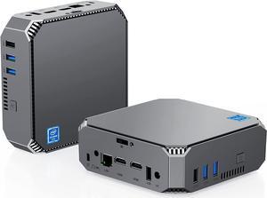 Mini PC Windows 10 Pro 6GB DDR3 64GB SSD Intel Celeron J3455 Processor(up to 2.3GHz) Mini Computer Dual Display at 4K HD Gigabit Ethernet 2.4G+5G Dual-Band WiFi BT 4.2