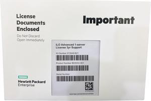 ILO 3/4 / 5 Advanced 1 Server License 3yr Support Compatible with HPE ProLiant DL360 DL380 DL580 G8 / G9 / G10 872648-B21 BD505A 0D1