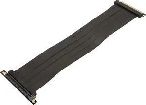 Bewinner PCIe 4.0 X16 GPU Riser Cable, Length 400mm, Female 90 Degree Angle, EMI Shielded, High Speed Flexible GPU Extension Cable Compatible with RTX4090 RX6950XT, 15.8in