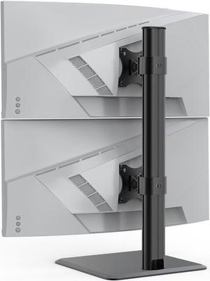 BEWISER Vertical Heavy Duty Monitor Riser Fits Two 17 to 49 Inch Screen with Swivel, Tilt, Support 33lbs Monitor,Height Adjustable(Black)