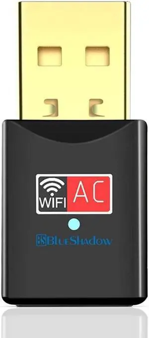 Blueshadow USB WiFi Adapter AC600 Wireless Network Card & AC1900 WiFi Dongle for PC Games, Dual Band 2.4G/5G for Desktop Laptop PC Support Windows XP Vista/7/8/8.1/10
