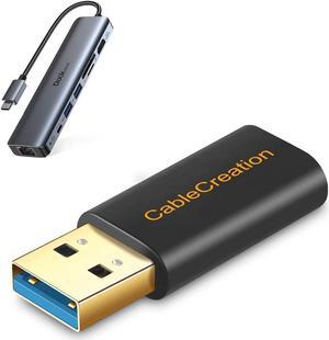 Bundle-2 Items: USB 3.1 USB C Female to USB Male Adapter 5Gbps + 7-in-1 USB-C Hub Multiport Adapter 5Gbps Date Ports