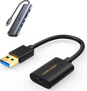 Bundle-2 Items: USB 3.1 USB C to USB Adapter Cable 5Gbps, 7-in-1 USB-C Hub Multiport Adapter 5Gbps Date Ports