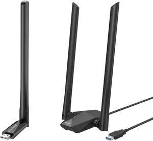 BrosTrend AX1800 USB WiFi 6 Adapter for Long Range and 650Mbps Linux WiFi Adapter for Ubuntu, Mint, Kali, Debian, Kubuntu, Lubuntu, Xubuntu, Zorin, PureOS, Raspberry Pi 2+, with External 5dBi Antenna