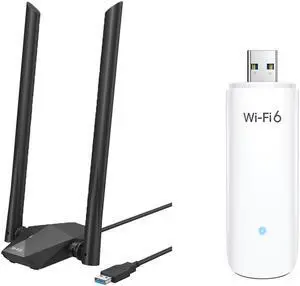 BrosTrend WiFi 6 Linux Compatible WiFi Adapter for PC and Raspberry Pi 2+ w/Long Range WiFi Antenna & 1800Mbps USB WiFi Adapter Dual Band WiFi Dongle for PC Laptop Desktop Supports Windows 11/10 ONLY
