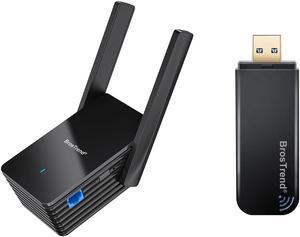 BrosTrend WiFi 6 AX3000 WiFi to Ethernet Adapter with RJ45 Gigabit Port + BrosTrend 1200Mbps USB WiFi Adapter for Windows 11/10/8/7/XP of PC Desktop Laptop bundle