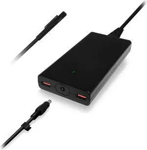 BatPower High Power Delivery Slim 120W Surface Charger Compatible with Microsoft Surface Book Laptop 4 3 2 1 Surface Pro 9 8 X 7 6 5 4 3 Go Power Supply 102W Adapter with Dual USB Quick Charge 3.0