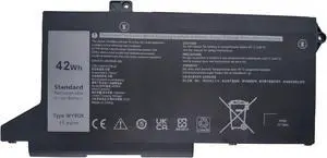 FLYRLB WY9DX Battery Replacement for Dell Latitude 5420 5520 Precision 15 3560 / Dell P137G P137G001 P104F P104F001 Series Laptop RJ40G 01K2CF 075X16 0WK3F1 0M3KCN 005R42 42Wh