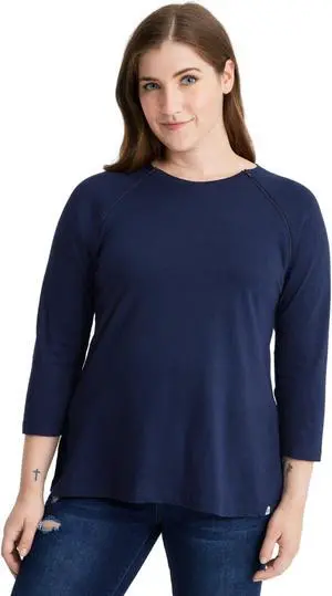 Care+Wear - Womens Long-Sleeve Chest Port Access Shirt (X-Small, Navy) - Ideal for Chemotherapy - Comfortable and Flattering Fit - All-Day Comfort and Effortless Style