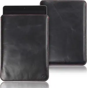 Casemade iPad 10.2 inch Real Leather Sleeve (for 7th Generation 2019 / 8th Generation 2020) - Premium Luxury Italian Slim Sleeve/Pouch Cover (Black)
