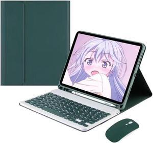 QIYIBOCASE iPad Air 11 Inch 2024/iPad Air 5th/4th Generation Keyboard Case with Mouse,iPad Air6/Air 5/Air 4 Case with Keyboard, Candy Detachable Magnetic Keyboard Case with Pencil Holder (Teal)