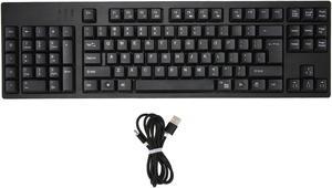 Ergonomic Left Handed Keyboard, 109 Keys USB Wired Keyboard with 2 HUB Expansion Interfaces for 7 8 10
