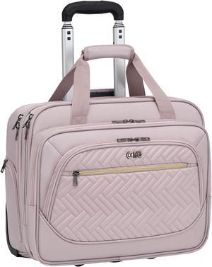 Coolife Rolling Laptop Briefcase Bag 17.3 Inch Laptop Case Roller Computer Bag with Wheels Mobile Office Laptop Bag
