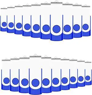 128MB Bulk Flash Drives 50 Pack, EASTBULL USB 2.0 Flash Drives Pack Thumb Drives Bulk for Storage (Blue)