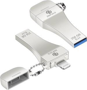 Apple MFi Certified 256GB Photo-Stick for iPhone External-iPhone-Storage iPhone-USB-Flash-Drive iPad Backup-Photo-Storage iPad USB-Thumb-Drive Data Transfer Device Memory Stick for iPhone/iPad/PC 1pcs