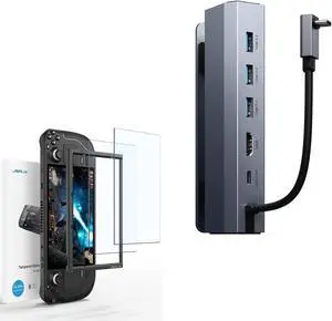 2-Pack Screen Protectors+Docking Station Compatible with Steam Deck