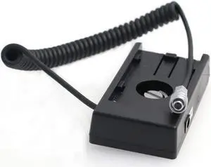 Eonvic F970 Battery Plate Adapter to Weipu 2 pin 12V Power Cable for Blackmagic BMCC 4K BMPCC