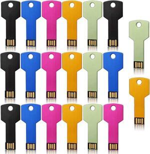 JUANWE 4GB USB Flash Drive 20 Pack Thumb Drive Waterproof USB Key Jump Drive Cute Flash Drive 2.0 Portable Metal Memory Sticks for Computers Zip Drive Pendrive