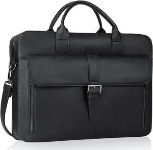 ESTARER Laptop Briefcase 15.6 Inch, Mens Briefcase for Business/Travel, Leather Computer Office Work Bag, Water Resistant Laptop Bag, Black