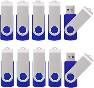 KALSAN 20 Pack 8GB USB Flah Drives Pack USB 2.0 8GB Flash Drive 20 Pack USB Memory Stick-Blue